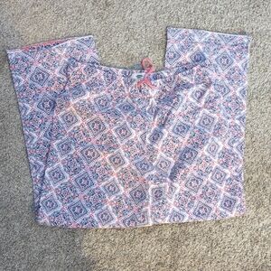 Old Navy Pink and Blue Patterned Pajama Set